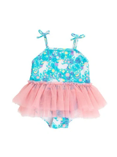 Rufflebutts Baby Girls Upf50+ Tulle Skirted One Piece In Multi
