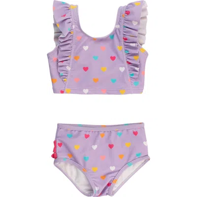 Rufflebutts Baby Girls Upf50+ Waterfall Tankini In Purple