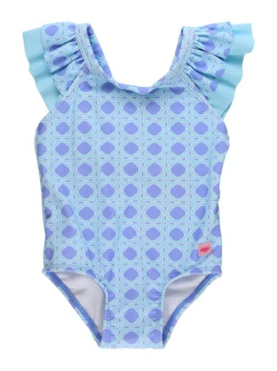Rufflebutts Baby Girls V-back One Piece In Blue
