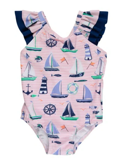 Rufflebutts Baby Girls V-back One Piece In Pink