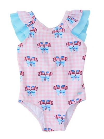 Rufflebutts Baby Girls V-back One Piece In Pink