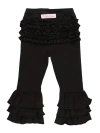 Rufflebutts Baby Girls Ruffle Leggings With Signature Rear Ruffles In Black