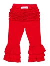 Rufflebutts Baby/toddler Girls Ruffle Flare Pants In Red