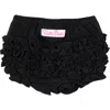 Rufflebutts Baby/toddler Knit Rufflebutt Bloomer In Black