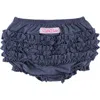Rufflebutts Baby/toddler Knit Rufflebutt Bloomer In Faux Denim