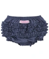 Rufflebutts Baby/toddler Knit Rufflebutt Bloomer In Faux Denim
