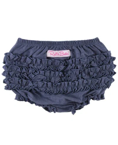 Rufflebutts Baby/toddler Knit Rufflebutt Bloomer In Faux Denim