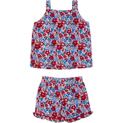 Rufflebutts Babies'  Bow Tank & Short Pajama Set In Multi