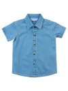 Rufflebutts Boys Denim Short Sleeve Button Down Shirt