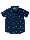Rufflebutts Kids'  Boys Short Sleeve Button Down Shirt In Blue