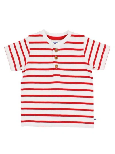 Rufflebutts Babies'  Boys Short Sleeve Knit Henley In Multi