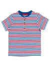 Rufflebutts Boys Short Sleeve Knit Henley In Multi