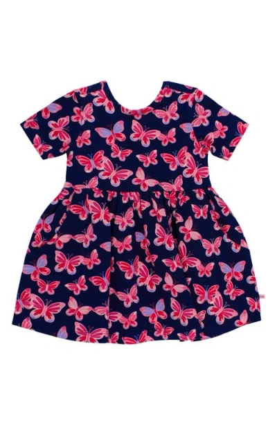 Rufflebutts Babies'  Butterfly Bliss Skater Dress In Blue