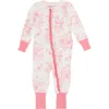 Rufflebutts Butterfly Print Ruffle Convertible Romper In White/pink