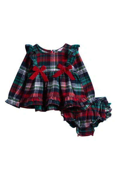 Rufflebutts Babies'  Christopher Plaid Dress & Bloomers Set In Multi