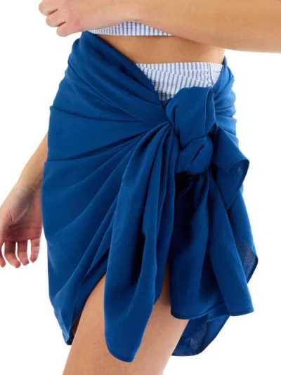 Rufflebutts Convertible Sarong In Blue