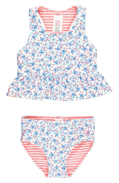 Rufflebutts Babies' Cottage Tea Time Reversible Two-piece Swimsuit In Multi-color