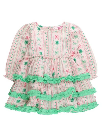 Rufflebutts Kids'  Cotton Gauze Tiered Ruffle Dress In Multi