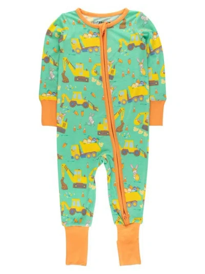 Rufflebutts Kids'  Gender Inclusive Softsnooze Baby Convertible One Piece Pajama In Multi