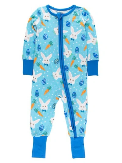 Rufflebutts Kids'  Gender Inclusive Softsnooze Baby Convertible One Piece Pajama In Multi