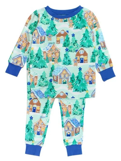 Rufflebutts Gender Inclusive Softsnooze Long Sleeve Pajama Set In Multi