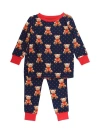 Rufflebutts Kids'  Gender Inclusive Softsnooze Long Sleeve Pajama Set In Multi