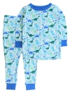 Rufflebutts Gender Inclusive Softsnooze Long Sleeve Pajama Set In Blue