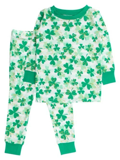 Rufflebutts Kids'  Gender Inclusive Softsnooze Toddler Long Sleeve Pajama Set In Multi