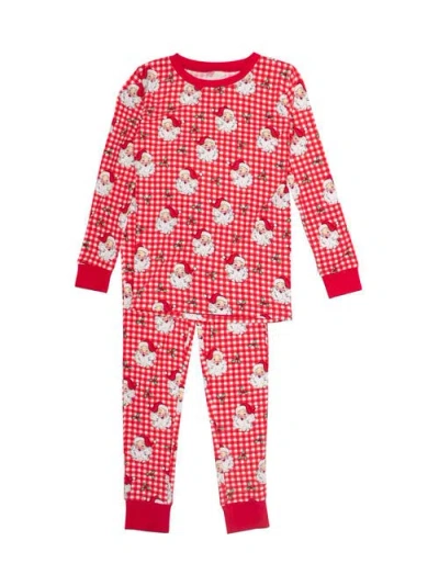 Rufflebutts Kids'  Gender Inclusive Softsnooze Toddler Long Sleeve Pajama Set In Red
