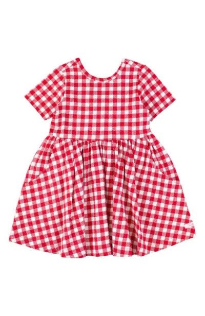Rufflebutts Kids'  Gingham Cotton Dress In Red Gingham