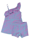 Rufflebutts Kids'  Girls Active Tennis Dress And Bike Short Set In Neon Glow