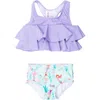 Rufflebutts Kids'  Girls Flounce Bikini In Blue