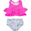 Rufflebutts Kids'  Girls Flounce Bikini In Tropical Resort