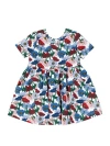 Rufflebutts Kids'  Girls Knit Short Sleeve Twirl Dress In Poppy Petals