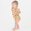 Rufflebutts Baby Girls Long Sleeve Upf50+ One Piece Rash Guard In Orange You The Sweetest