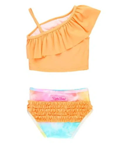 Rufflebutts Babies'  Girls One Shoulder Ruffle Upf50+ Tankini In Multi