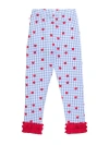 Rufflebutts Kids'  Girls Ruffle Leggings In Blue