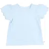 Rufflebutts Kids'  Girls Short Sleeve Scallop Tee In Blue
