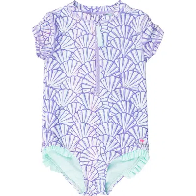 Rufflebutts Kids'  Girls Short Sleeve Upf50+ One Piece Rash Guard
