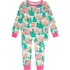 Rufflebutts Kids'  Girls Softsnooze Ruffle Long Sleeve Pajama Set In Multi
