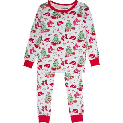 Rufflebutts Kids'  Girls Softsnooze Ruffle Long Sleeve Pajama Set In Multi