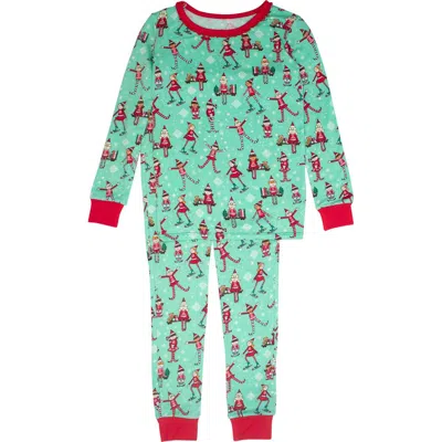 Rufflebutts Kids'  Girls Softsnooze Ruffle Long Sleeve Pajama Set In Multi
