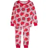 Rufflebutts Kids'  Girls Softsnooze Ruffle Long Sleeve Pajama Set In Multi