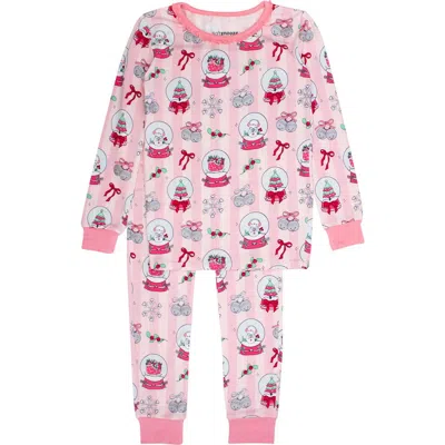 Rufflebutts Kids'  Girls Softsnooze Ruffle Long Sleeve Pajama Set In Multi