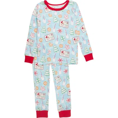 Rufflebutts Kids'  Girls Softsnooze Ruffle Long Sleeve Pajama Set In Multi