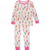 Rufflebutts Kids'  Girls Softsnooze Ruffle Long Sleeve Pajama Set In Multi