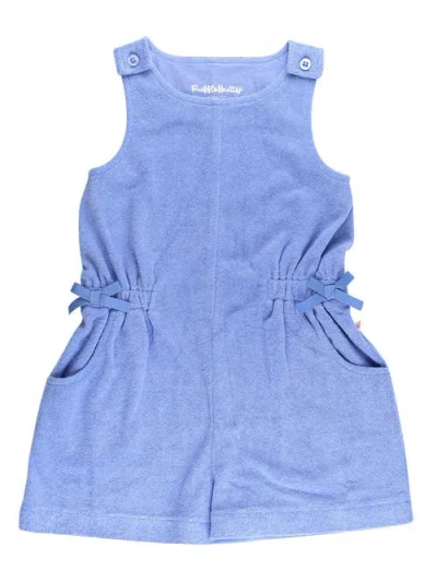 Rufflebutts Kids'  Girls Terry Cover-up Romper In Blue