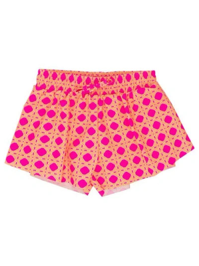 Rufflebutts Kids'  Girls Upf50+ Active Butterfly Shorts In Pink
