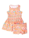 Rufflebutts Kids'  Girls Upf50+ Active Dress & Bike Short Set In Multi