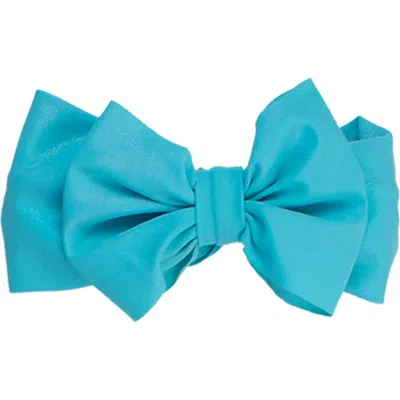 Rufflebutts Kids'  Girls Upf50+ Shimmer Swim Bow Headband